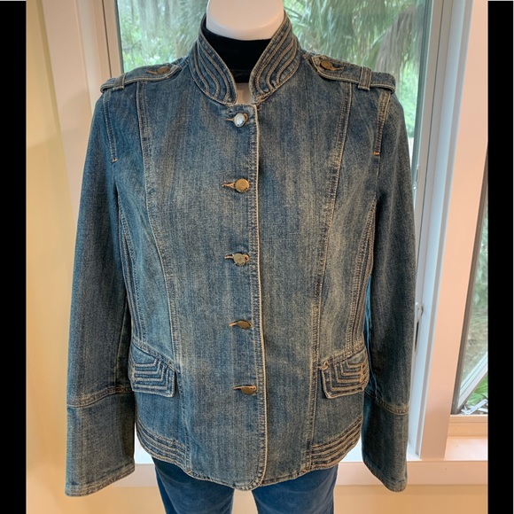 Baccini Denim Jacket Stylish Sz Xl 